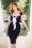 Vintage Diva  - The Sue Pencil Dress in Navy 2
