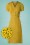 Louche - 40s Chantal Mini Fleur Tea Dress in Yellow 4