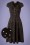 Louche - Cathleen Midi-jurk met polkadots in zwart 2