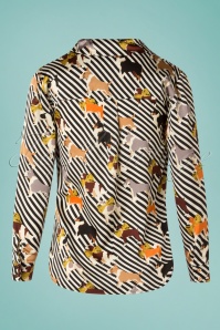 Louche - 60s Jude Pooch Shirt in Black and Ivory 3