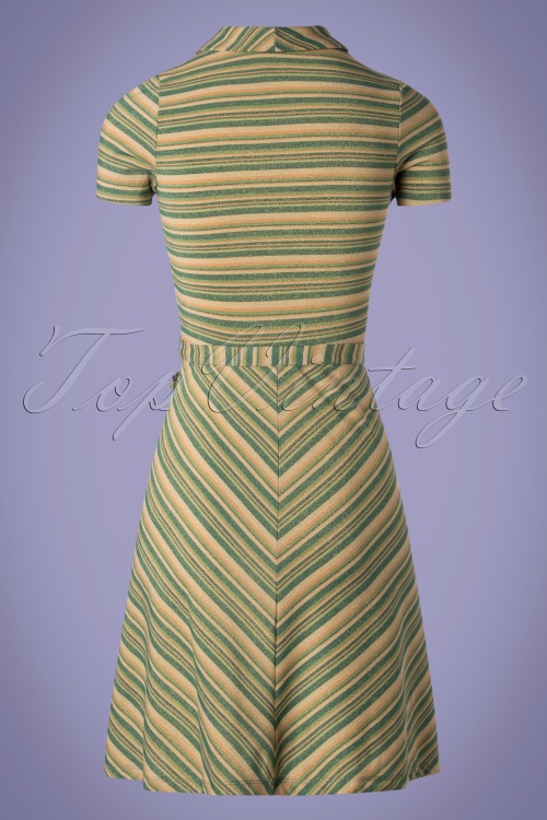 King Louie - 60s Emmy Trophy Stripe Dress in Lapis 4