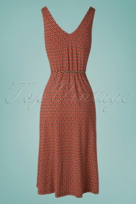 King Louie - 60s Anna Vongole Midi Dress in Beet Red 4