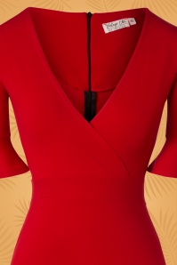 Vintage Chic for Topvintage - Abbey Pencil Dress Années 50 en Rouge 4
