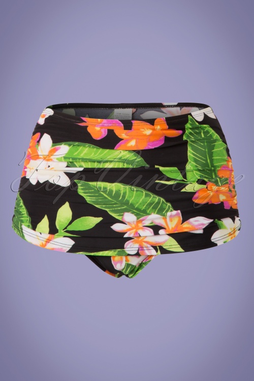 Esther Williams 50s Classic Floral Bikini Pants in Black | Shop at ...