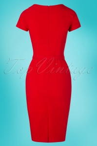 Glamour Bunny - 50s Ella Pencil Dress in Red 5