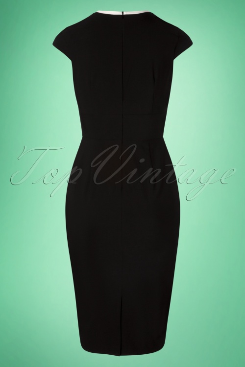 Glamour Bunny - 50s Stella Pencil Dress in Black 8