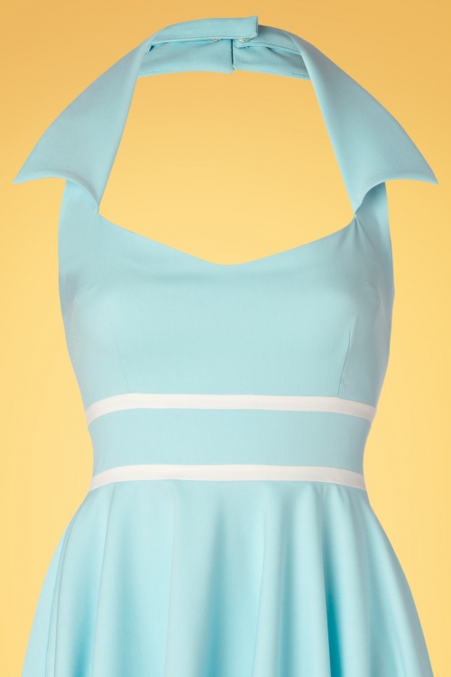 Glamour Bunny - 50s Renee Swing Dress in Baby Blue 6