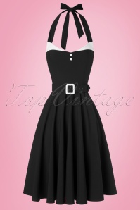 Glamour Bunny - 50s Alice Swing Dress in Black 4