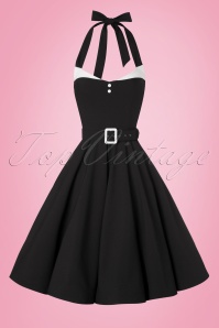 Glamour Bunny - 50s Alice Swing Dress in Black 5