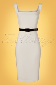 Glamour Bunny - 50s Rachel Pencil Dress in Off White 3