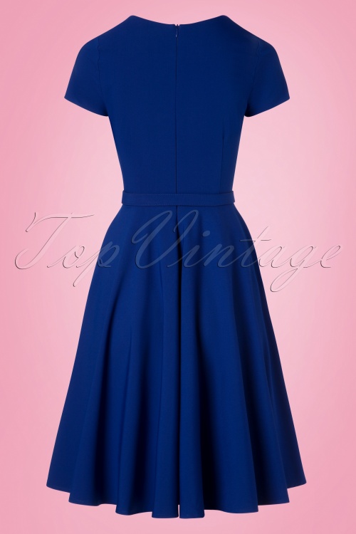 Glamour Bunny - Ella Swing Dress Années 50 en Bleu Royal 10
