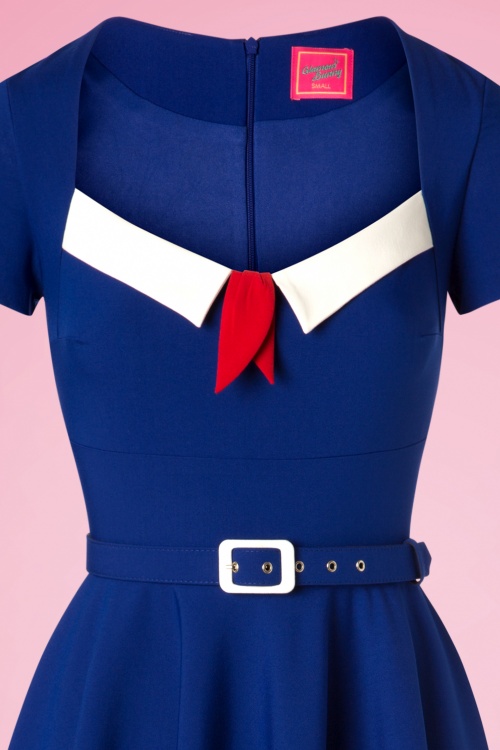 Glamour Bunny - Ella Swing Dress Années 50 en Bleu Royal 8
