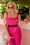 Vintage Chic for Topvintage - Arabella bloemen swing jurk in roze