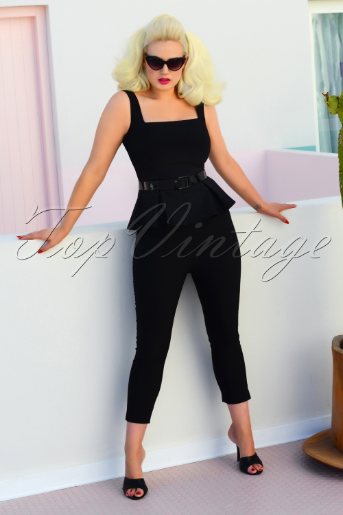 Glamour Bunny - 50s Eve Top in Black 3