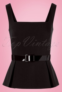 Glamour Bunny - 50s Eve Top in Black 4