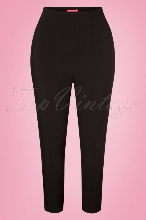 Glamour Bunny - 50s Donna Capri Suit Trousers in Black 3