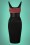 Glamour Bunny - 50s Didi Pencil Dress in Black and Coral 2