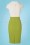 Glamour Bunny - 50s Lydia Pencil Dress in White and Green 5