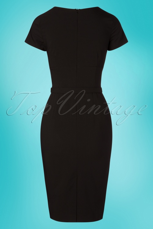 Glamour Bunny - 50s Ella Pencil Dress in Black 5