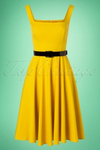 Glamour Bunny - 50s Rachel Swing Dress in Yellow 3