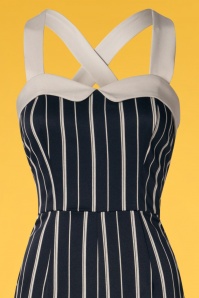 Banned Alternative - 20s Summer Breeze Jumpsuit in Navy and Grey 3