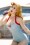 Red Dolly - Dottie Polkadot One Piece Swimsuit Années 50 en Bleu et Rouge