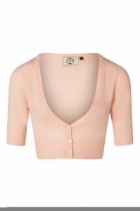 Banned Retro - 50s Bobby Cardigan in Nude 3