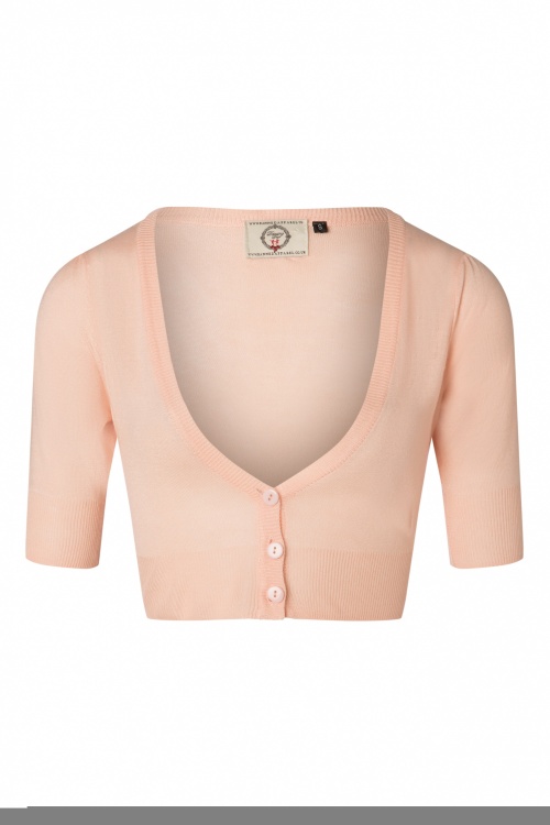 Banned Retro - 50s Bobby Cardigan in Nude 3