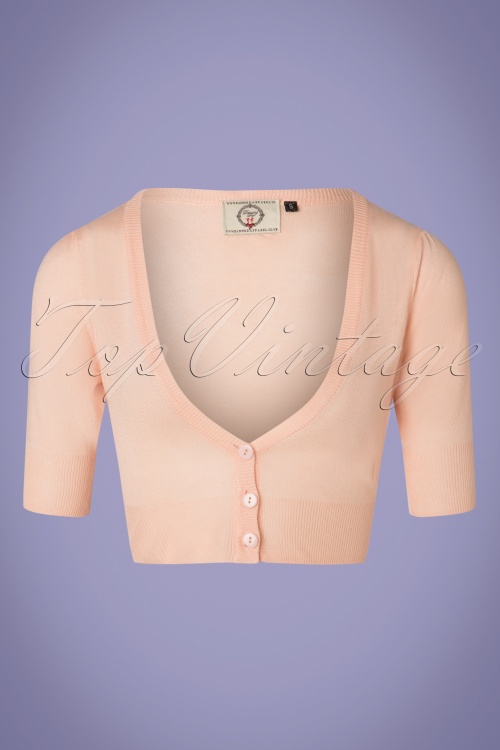 Banned Retro - 50s Bobby Cardigan in Nude