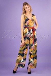 Banned Retro - Paradise jumpsuit in mosterd
