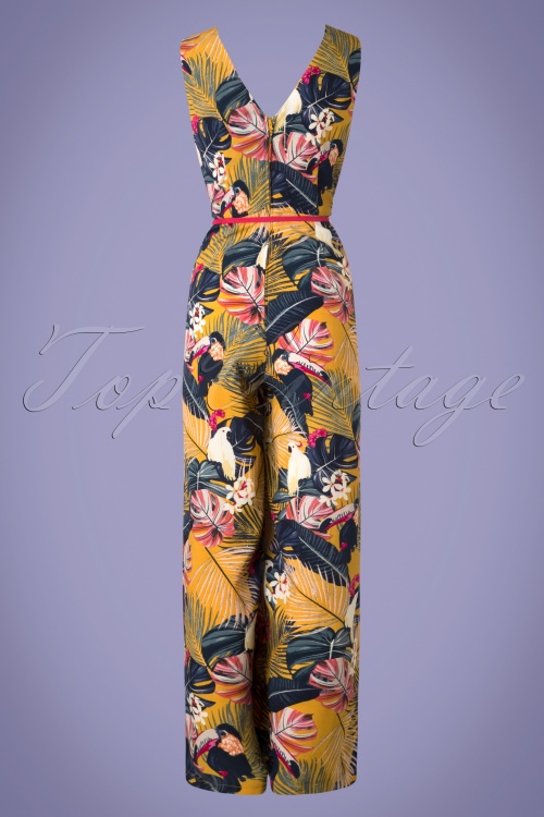 Banned Retro - Paradise Jumpsuit in Senf 5