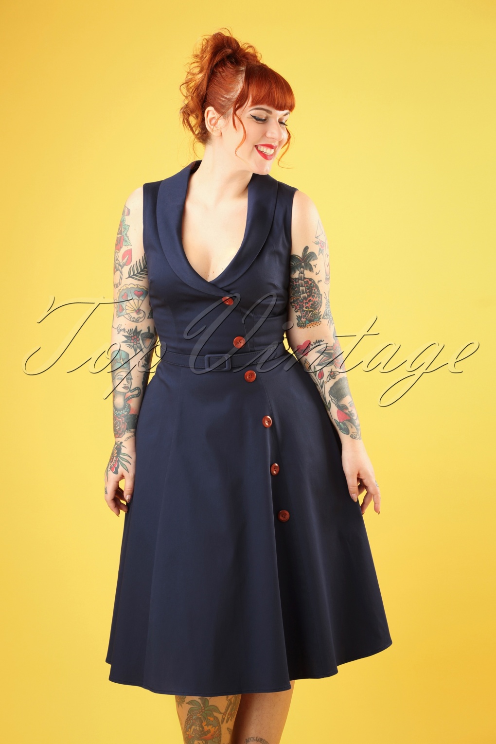 fitted swing dress