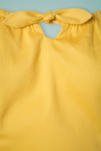 Collectif Clothing - 50s Lorena Plain Top in Yellow 4