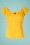 Collectif Clothing - 50s Lorena Plain Top in Yellow