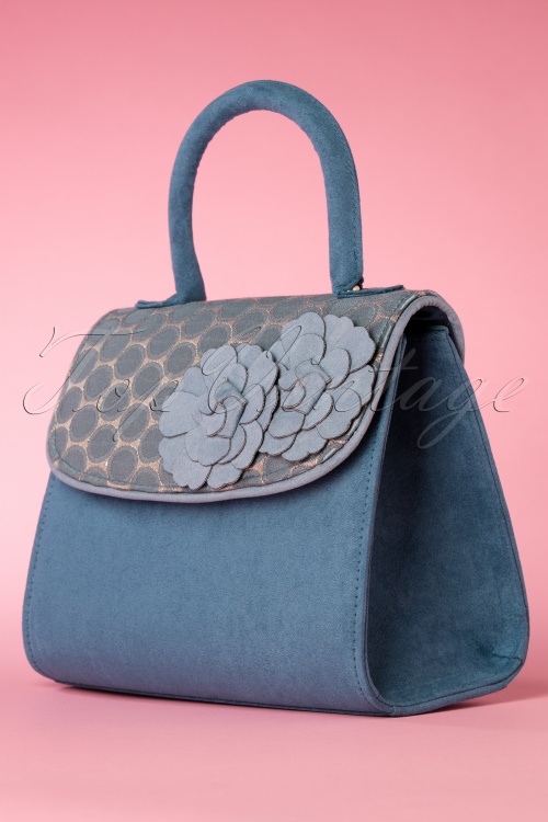 Ruby Shoo - 50s Tortola Handbag in Blue 2