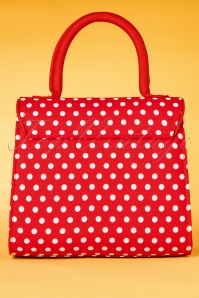 Ruby Shoo - 50s Tortola Polkadot Handbag in Red 5