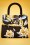Ruby Shoo - 60s Muscat Floral Handbag in Black