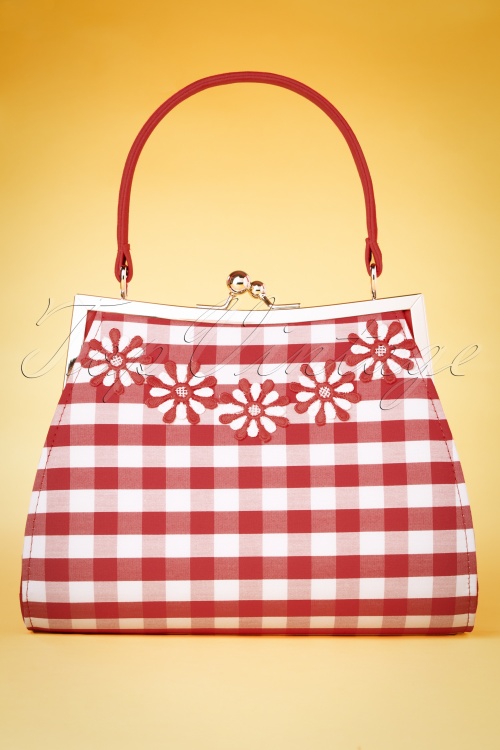 Ruby Shoo - 60s Mendoza Check Handbag in Red