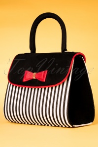 Ruby Shoo - Banjul Handbag Années 50 en Noir et Blanc