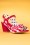 Ruby Shoo - 60s Hera Checked Block Heel Sandals in Red 4
