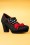 Ruby Shoo - Crystal Pumps Années 60 en Noir et Rouge 2