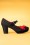 Ruby Shoo - 60s Crystal Pumps in Black and Red 4