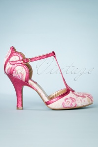 Ruby Shoo - 50s Polly T-Strap Pumps in Fuchsia 4