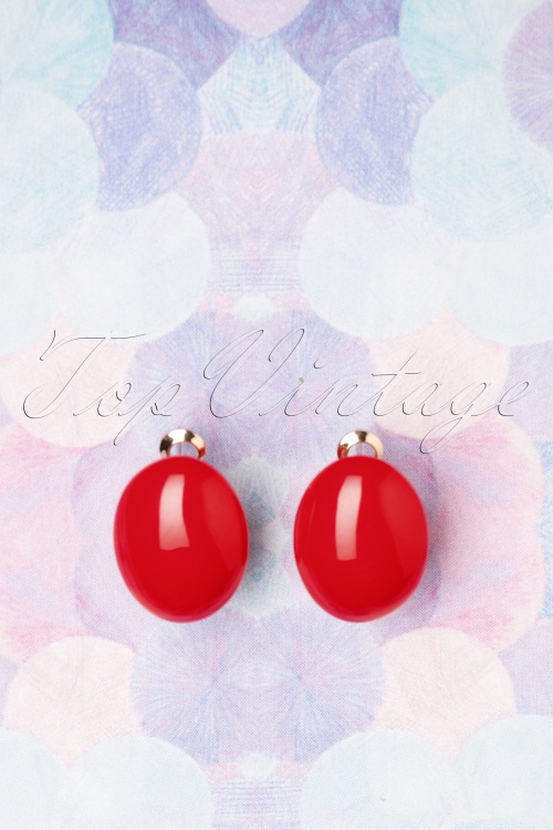 Day&Eve by Go Dutch Label - 60s Tometo Tomato Retro Earrings in Red 3