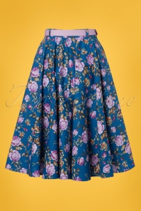 Bunny - 50s Violetta Swing Skirt in Blue 6