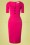 Vintage Chic 28735 Scuba Crepe Short Sleeve Pink Magenta Pencil Dress 20190206 005W