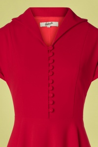 Belsira - Valencia Swing Dress Années 40 en Rouge Profond 3