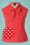 Retrolicious - 60s Heart Dot Bow Top in Red and White 2
