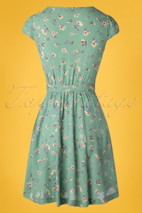 Louche - 40s Cathleen Freesia Tea Dress in Mint Green 6