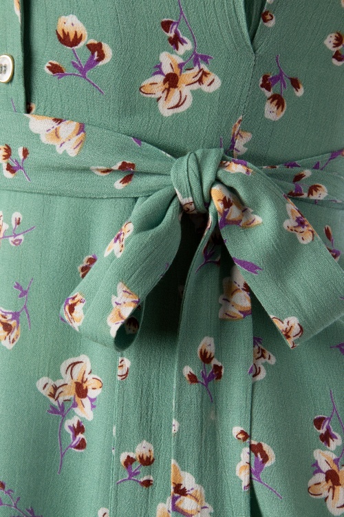 Louche - 40s Cathleen Freesia Tea Dress in Mint Green 5